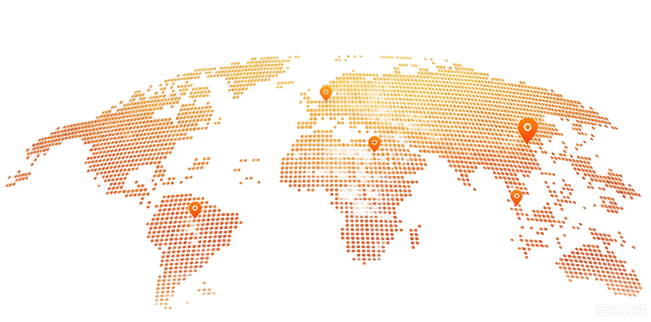 Global business distribution map