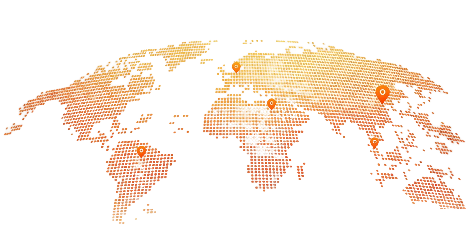Global business distribution map